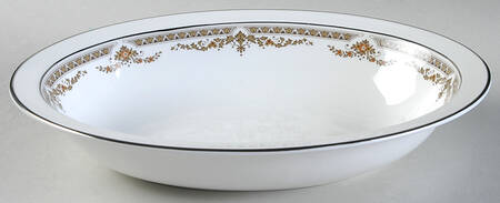 Repton (Platinum Trim) 10" Oval Vegetable Bowl