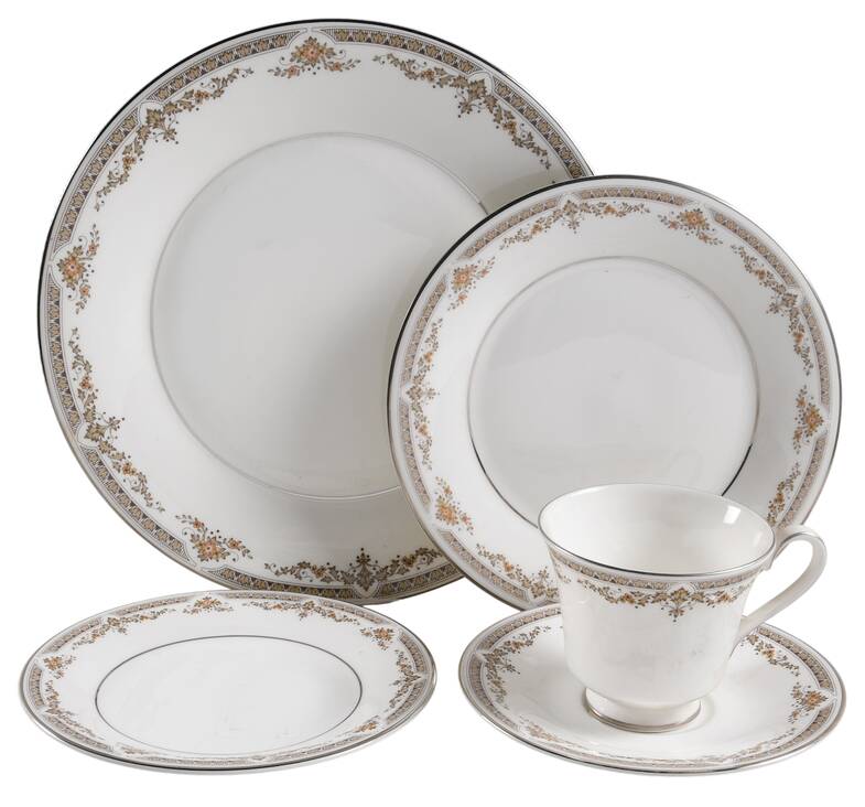Repton (Platinum Trim) 5 Piece Place Setting