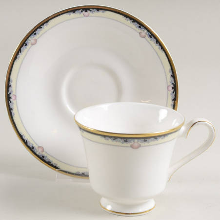 Rhodes Footed Cup & Saucer Set