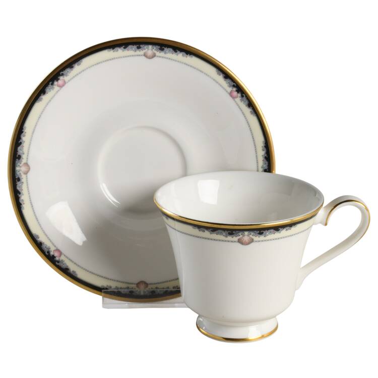 Rhodes Footed Cup & Saucer Set