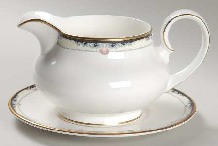Rhodes Round Gravy Boat & Underplate
