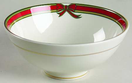 Ribbon Cranberry Bowl