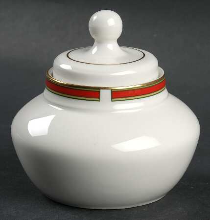 Ribbon Sugar Bowl & Lid