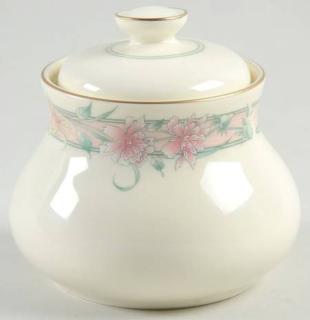 Ribbons & Flowers Sugar Bowl & Lid