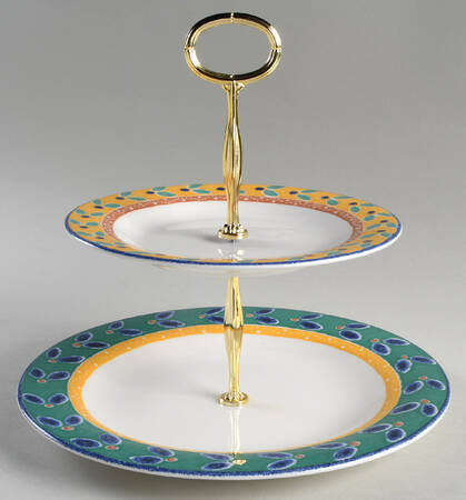 Rio 6 5/8"-10"  2 Tiered Serving Tray (Dp, Sp) HC