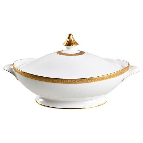 Royal Gold Oval Covered Vegetable
