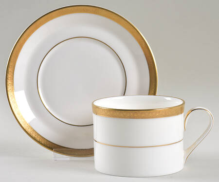 Royal Gold Flat Cup & Saucer Set