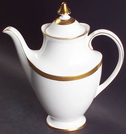 Royal Gold Coffee Pot & Lid by Royal Doulton