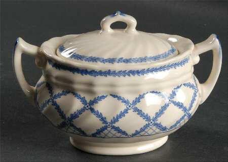 Romney Blue Sugar Bowl & Lid