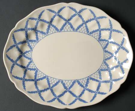 Romney Blue 11" Oval Serving Platter