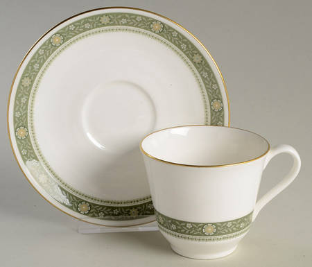 Rondelay (Concord Shape) Flat Cup & Saucer Set by Royal Doulton