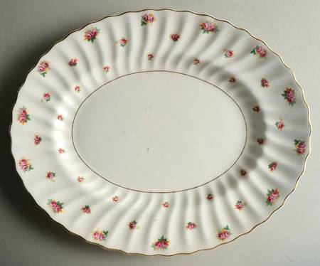 Rosebud 15" Oval Serving Platter