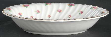 Rosebud 10" Oval Vegetable Bowl