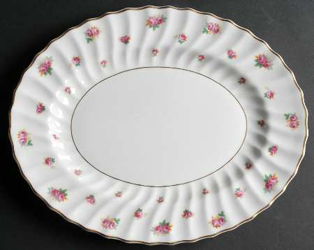 Rosebud 12" Oval Serving Platter