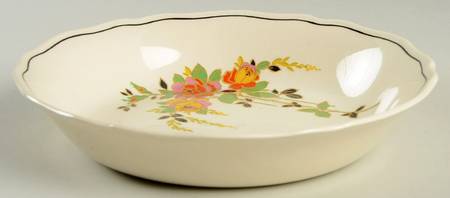 Rosslyn (Roses, Black Trim) Coupe Soup Bowl