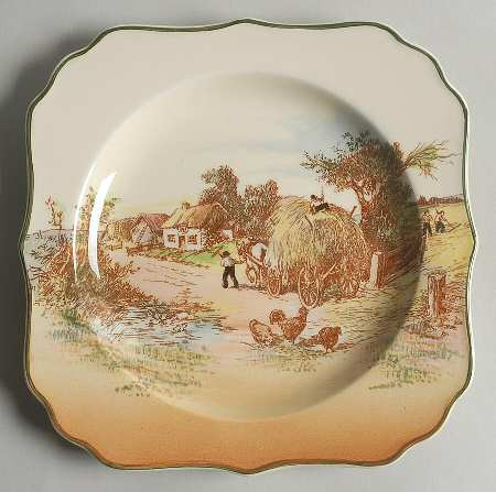 Rustic England Square Salad Plate