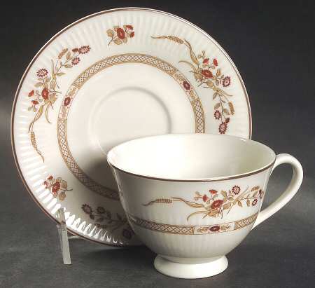 Russet Glen Footed Cup & Saucer Set