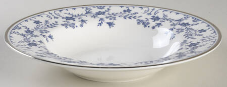 Sapphire Blossom Rim Soup Bowl by Royal Doulton