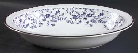 Sapphire Blossom 10" Oval Vegetable Bowl