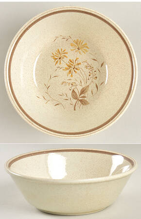 Sandsprite (Single Line Brown Trim) Coupe Cereal Bowl