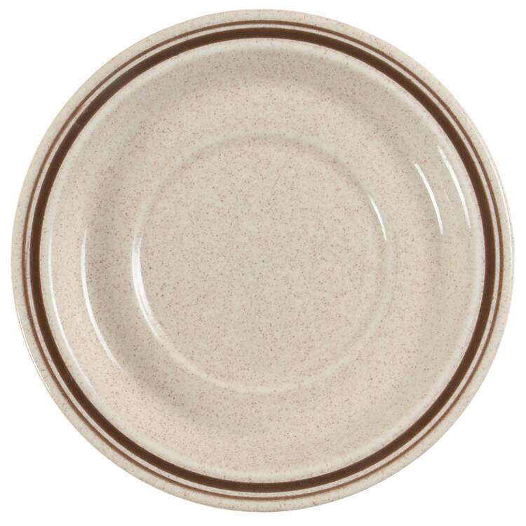 Sandsprite (Single Line Brown Trim) Saucer