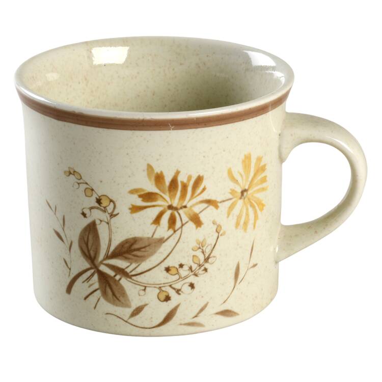 Sandsprite (Single Line Brown Trim) Flat Cup
