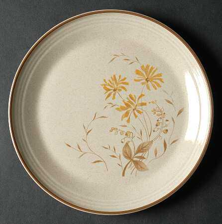 Sandsprite (Single Line Brown Trim) Salad Plate
