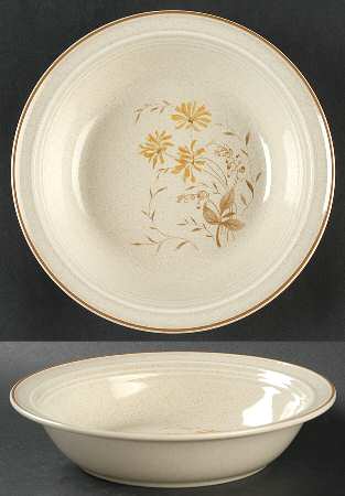 Sandsprite (Single Line Brown Trim) Rim Soup Bowl
