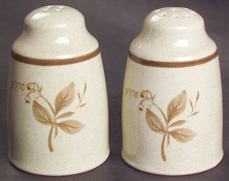 Sandsprite (Double Line Brown Trim) Salt & Pepper Set