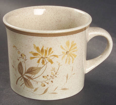 Sandsprite (Double Line Brown Trim) Flat Cup