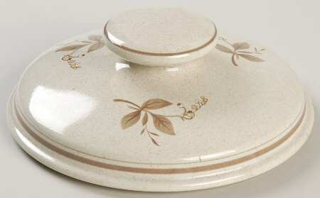 Sandsprite (Double Line Brown Trim) Lid for 2.5 Quart Round Casserole