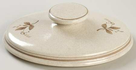 Sandsprite (Double Line Brown Trim) Lid for 2.25 Quart Oval Covered Casserole