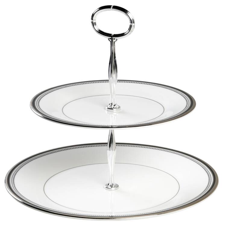 Sarabande 6 5/8"-10"  2 Tiered Serving Tray (Dp, Sp) HC