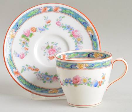 Satsuma Flat Demitasse Cup & Saucer Set
