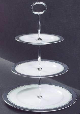 Sherbrooke 13 7/8"-14 1/4" 3-Tiered Serving Tray(DP,SP,BB) HC