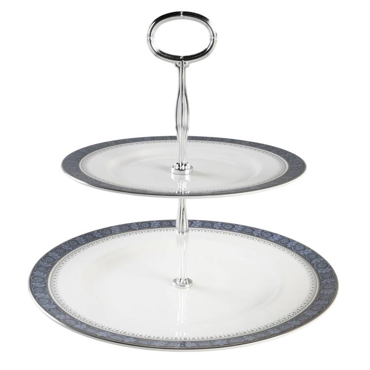 Sherbrooke 6 5/8"-10"  2 Tiered Serving Tray (Dp, Sp) HC