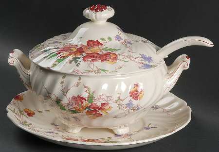 Sherborne Tureen & Lid w/Ladle & Underplate