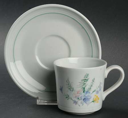 Shady Lane Flat Cup & Saucer Set by Royal Doulton