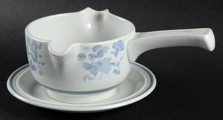 Shadow Play Stick Handle Gravy Boat & Saucer