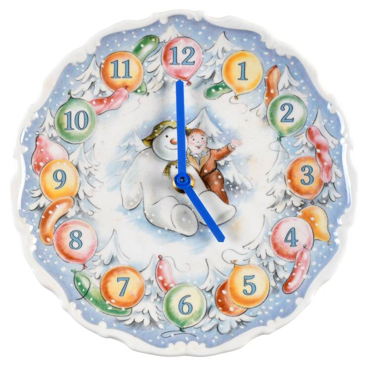 Snowman Hanging Wall Clock
