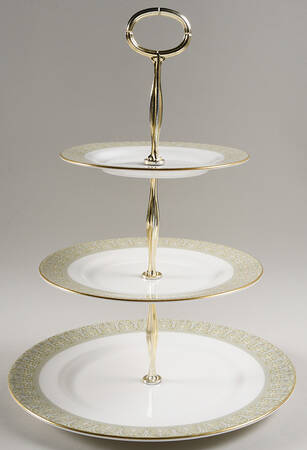 Sonnet (Concord Shape) 13 7/8"-14 1/4" 3-Tiered Serving Tray(DP,SP,BB) HC