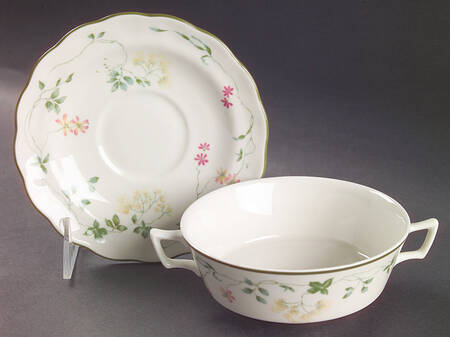 Southdown Flat Cream Soup Bowl & Saucer Set