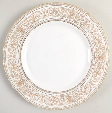 Sovereign (Gold Scroll and Leaf Rim) Salad Plate