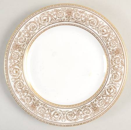 Sovereign (Gold Scroll and Leaf Rim) Bread & Butter Plate