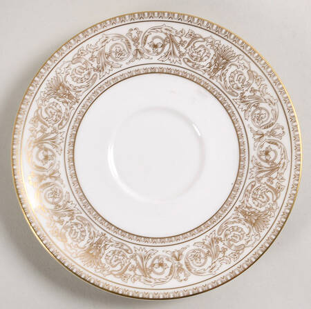 Sovereign (Gold Scroll and Leaf Rim) Saucer