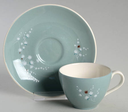 Spindrift Flat Demitasse Cup & Saucer Set