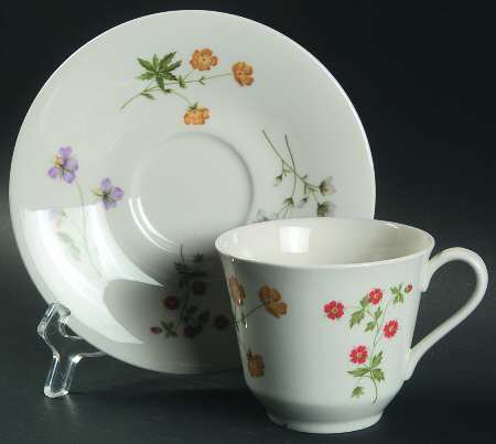 Springtime Flat Cup & Saucer Set