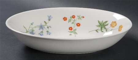 Springtime 9" Oval Vegetable Bowl