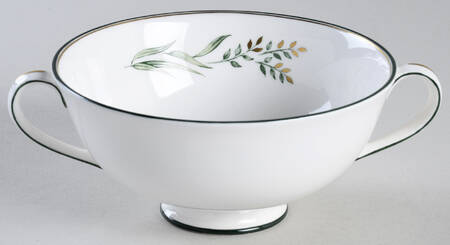 Spring Zephyr Footed Cream Soup Bowl