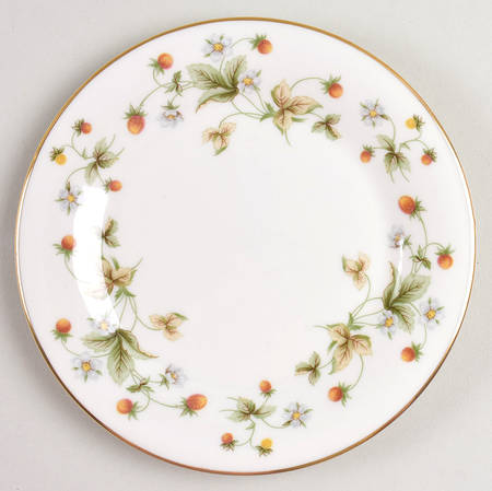 Strawberry Cream Bread & Butter Plate